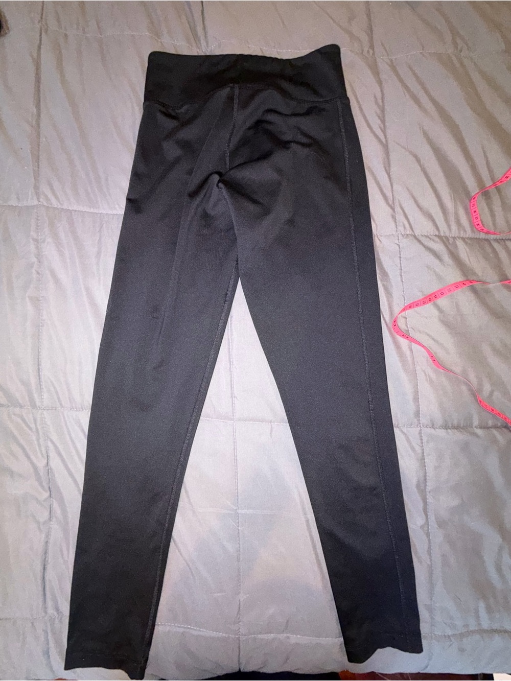 Adidas Climalite Linear Logo Spell Out Leggings Black Women's S - Picture 2 of 7